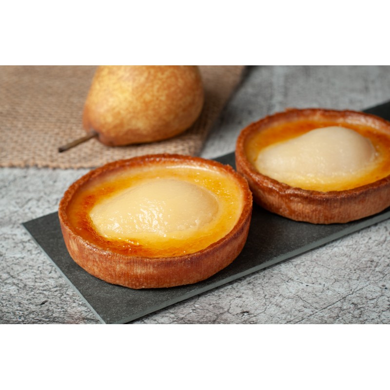 TARTELETTE POIRE CREME AMANDE FACON BOURDALOUE