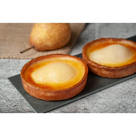 TARTELETTE POIRE CREME AMANDE FACON BOURDALOUE